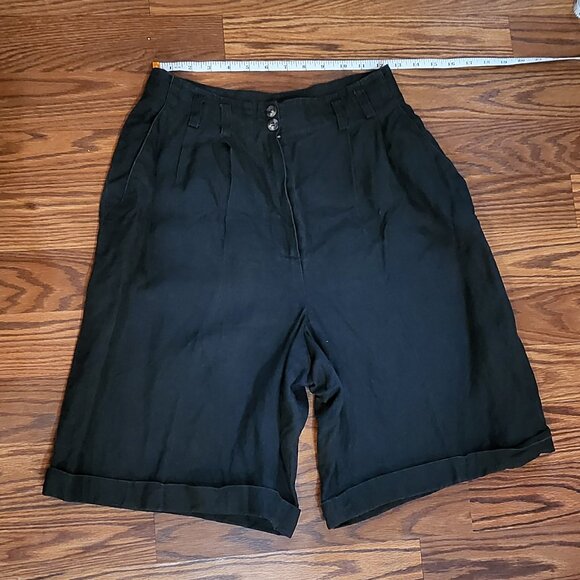 Charter Club Black Long Linen Shorts Sizez 6 - Picture 1 of 1